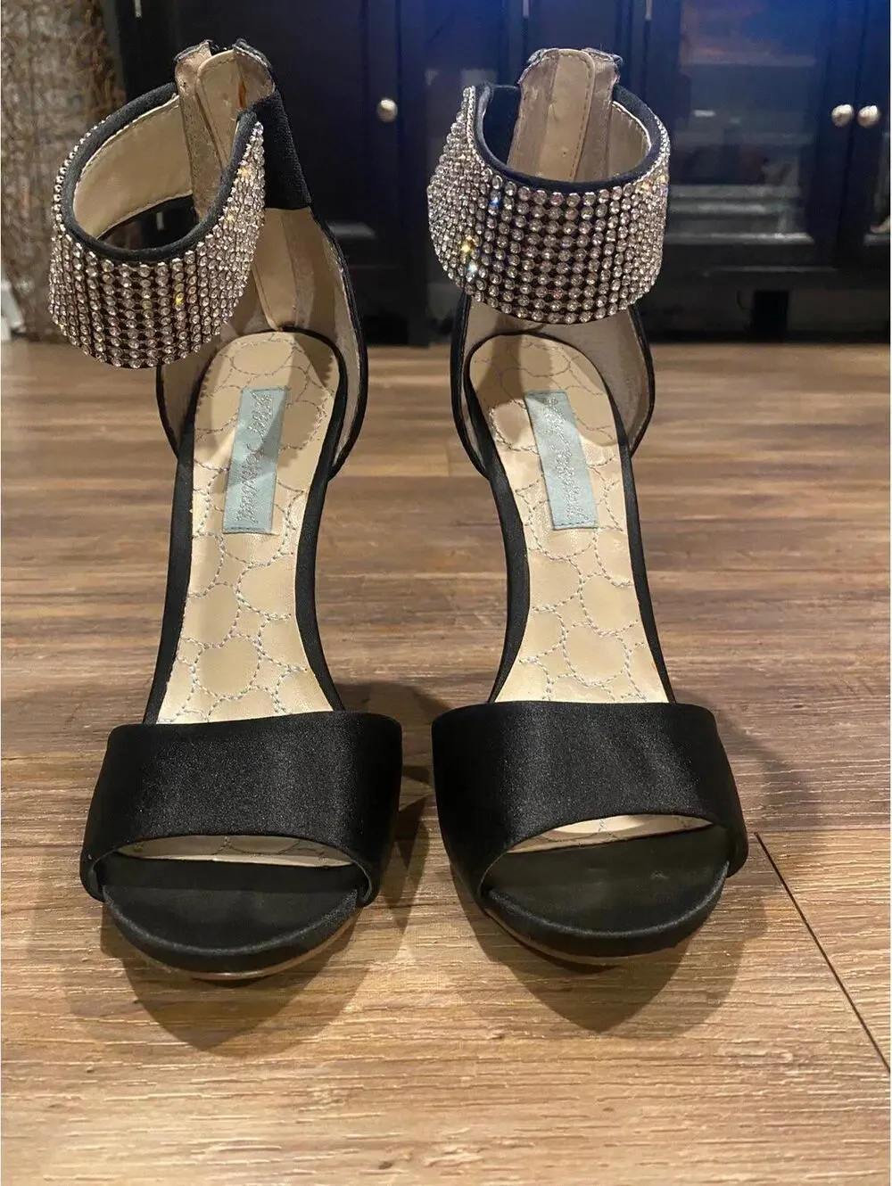 Betsey Johnson Rhinestone Heels sz 6.5